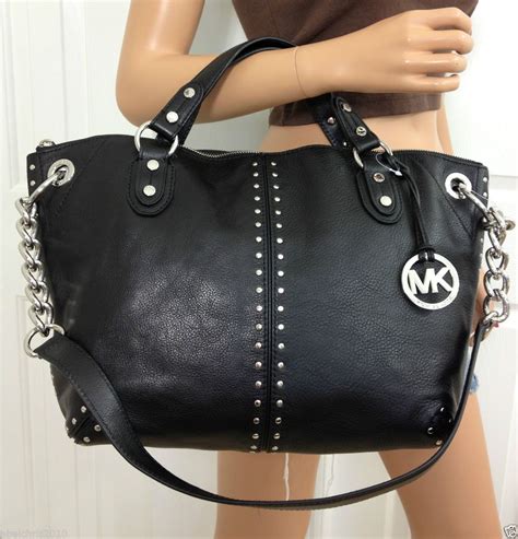 michael kors black patent bag|michael kors silver purses.